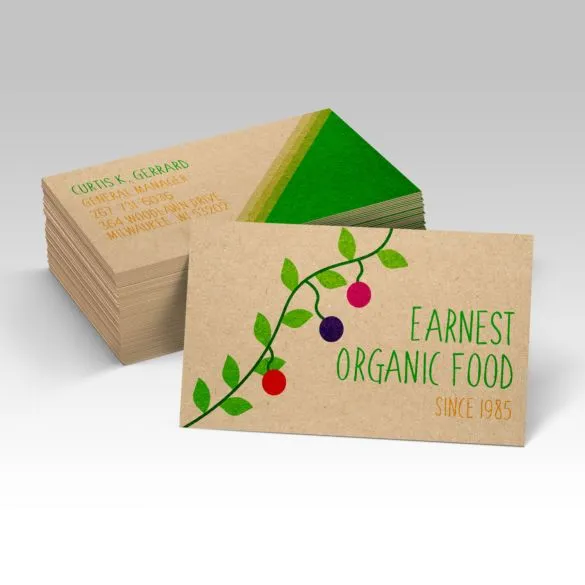 18pt Kraft Business Cards